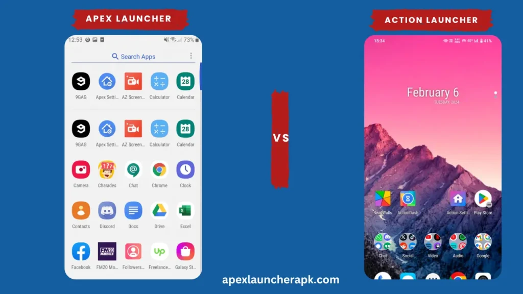 Apex Launcher vs Action Launcher