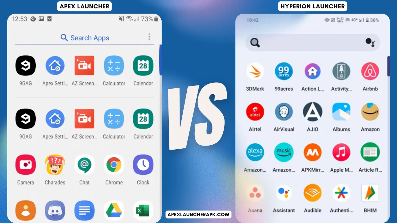 Apex Launcher vs Hyperion Launcher