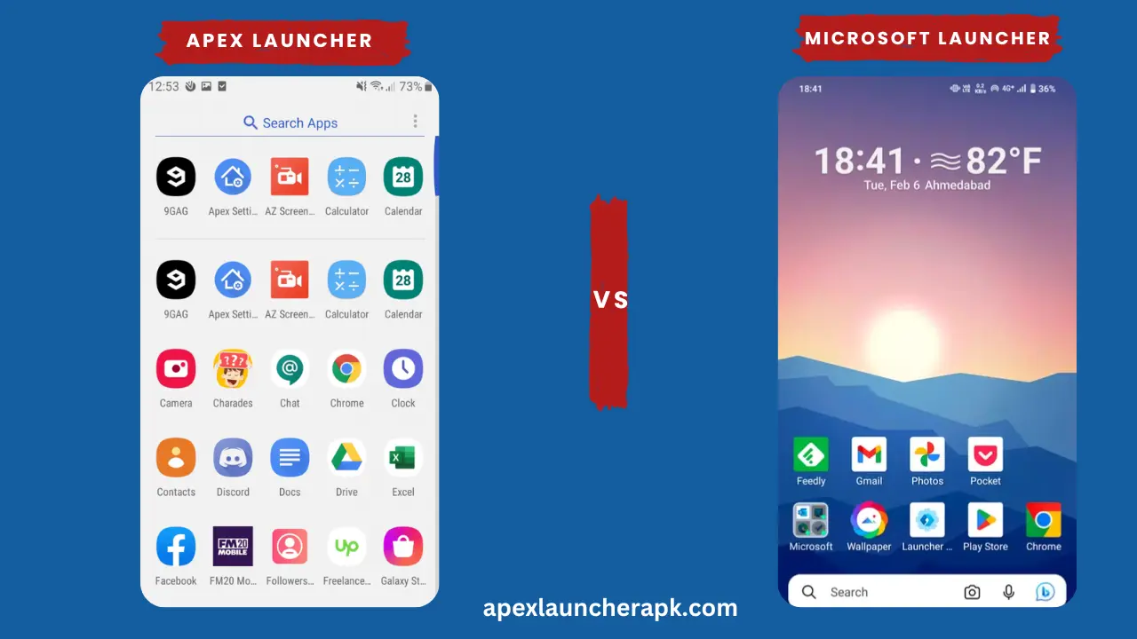 Apex Launcher vs Microsoft Launcher