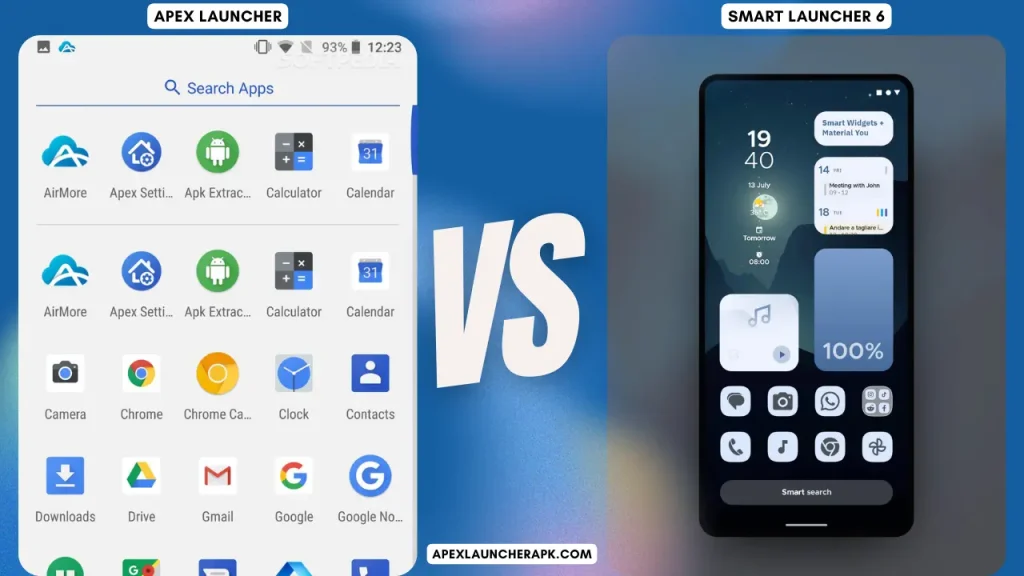 Apex Launcher vs Smart Launcher 6