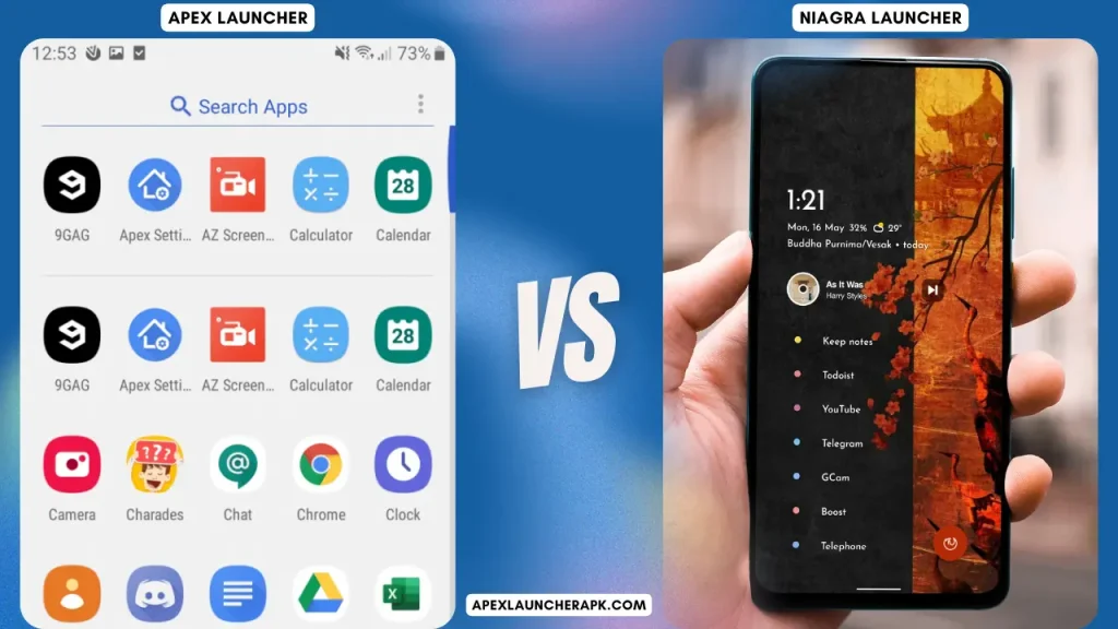 Apex launcher vs Niagra Launcher